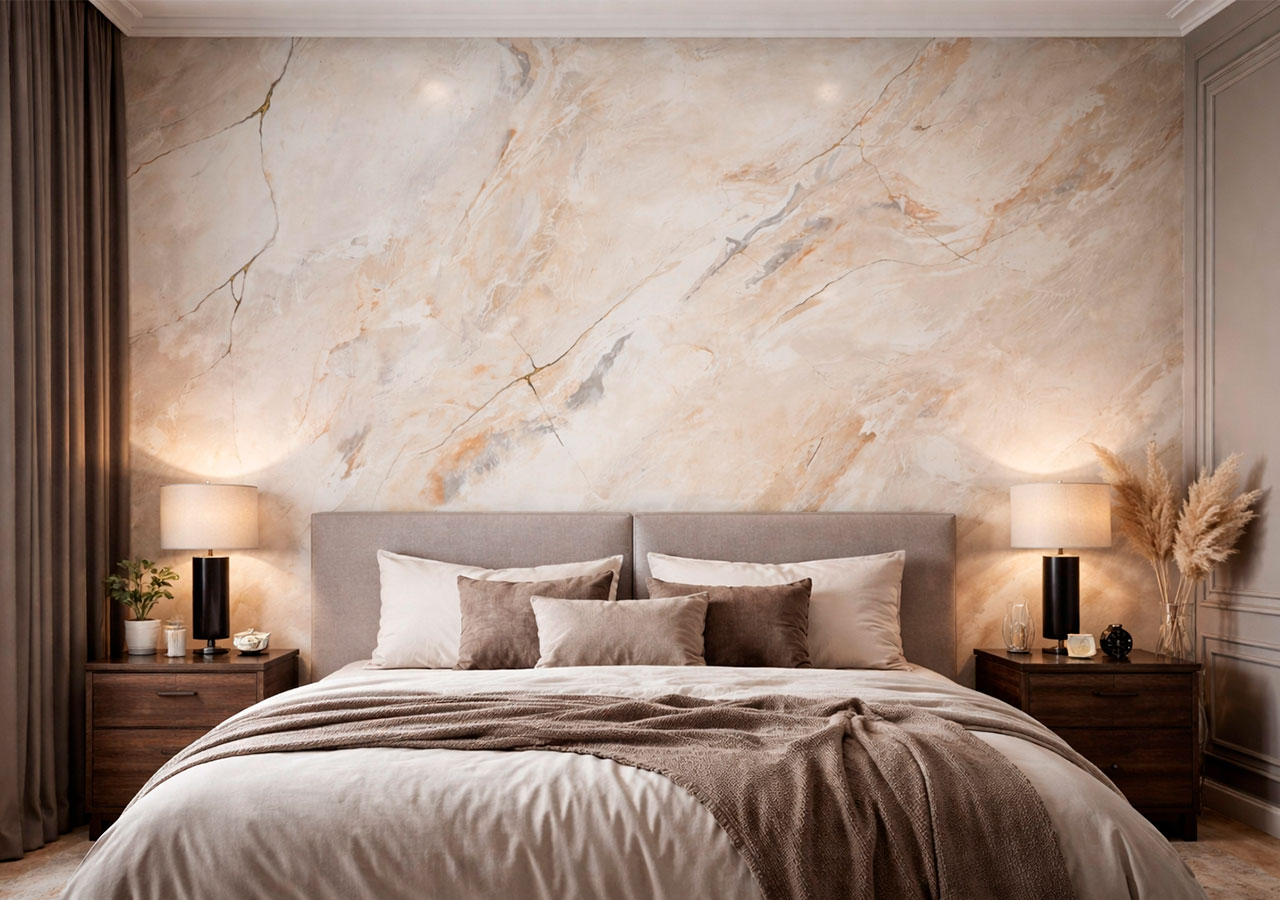 Декоративна штукатурка Sttuco Veneziano. Класична техніка нанесення, ефект мармуру Maxima-decor