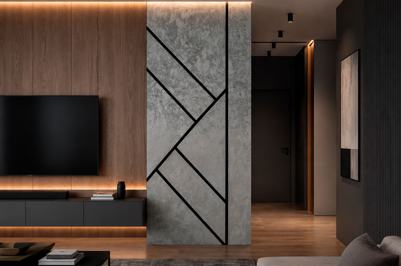 Декоративна штукатурка Duna. Стильна акцентна стіна в інтер'єрі Maxima-decor