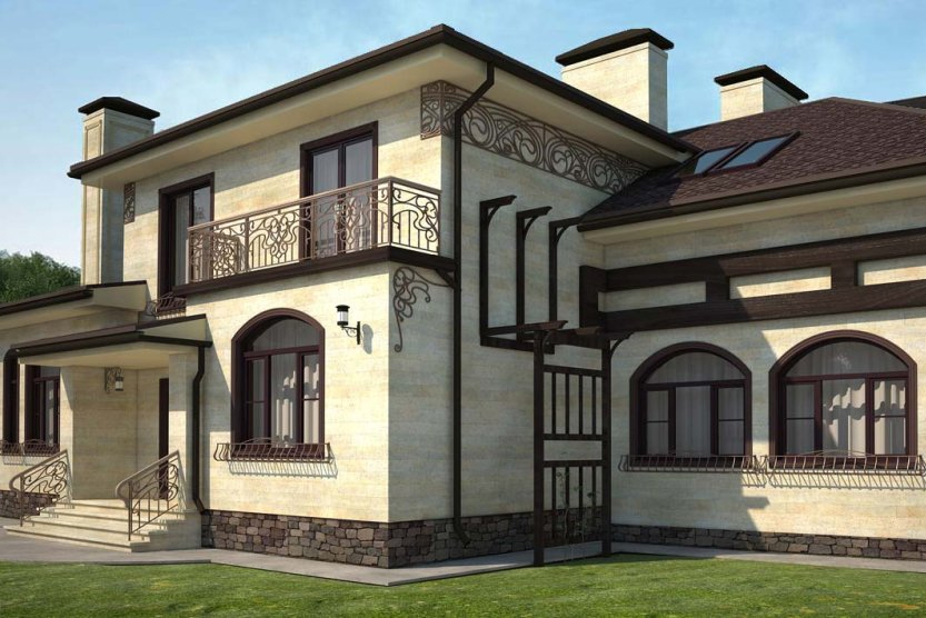 Decorative plaster TRAVERTINO for facades