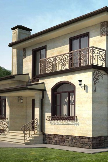 Decorative plaster TRAVERTINO for facades Maxima-decor