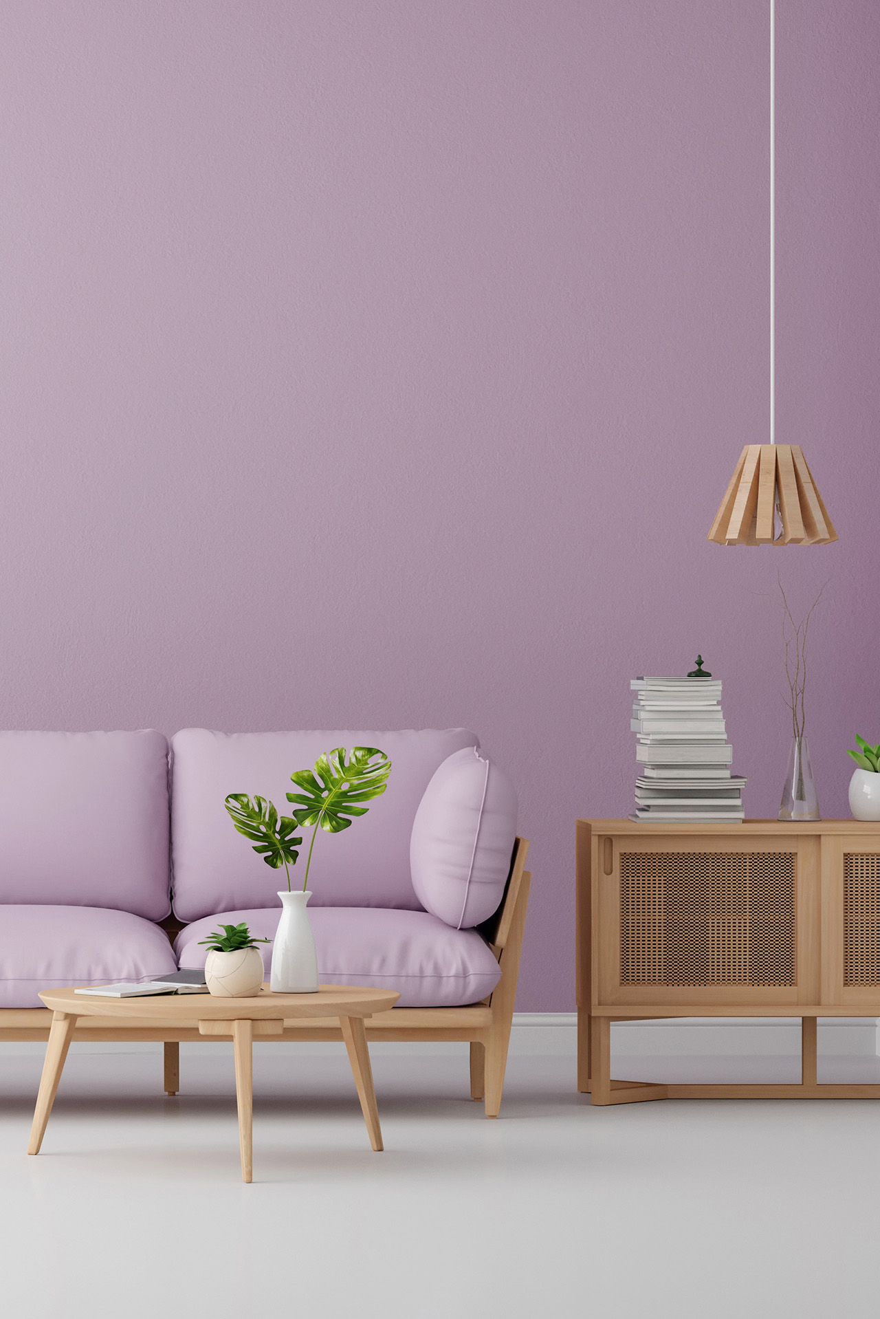 Violet and lavender colors of walls Maxima-decor