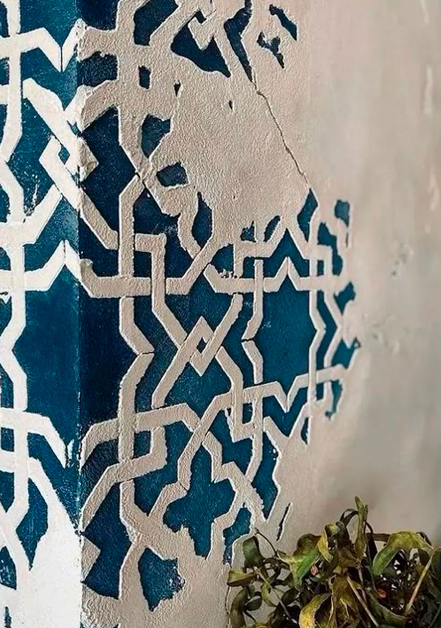 Marmorino combination of white and blue Maxima-decor